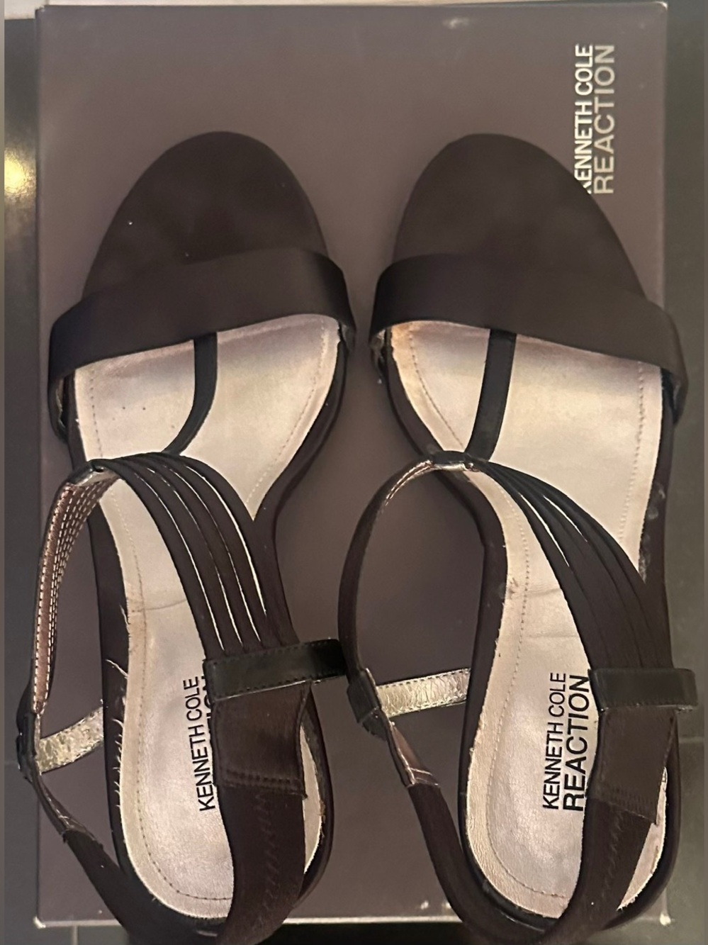 Kenneth Cole Reaction Know Way SJ Heels in Black Satin